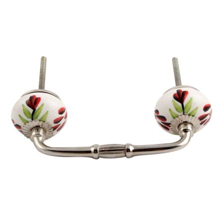 Green Leaf Ceramic Bridge Handle